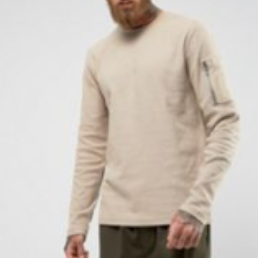 Brave Soul Waffle Long sleeve w/ Military Arm